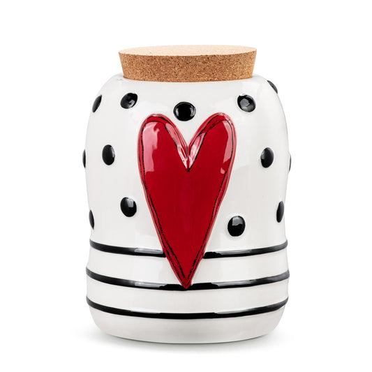 Demdaco Red Heart Medium Cork Canister