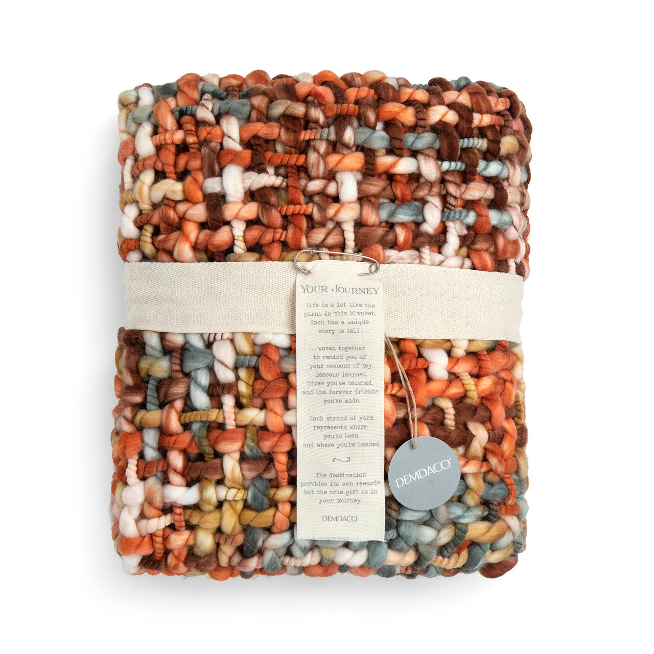 Demdaco Your Journey Woven Throw - Terracotta