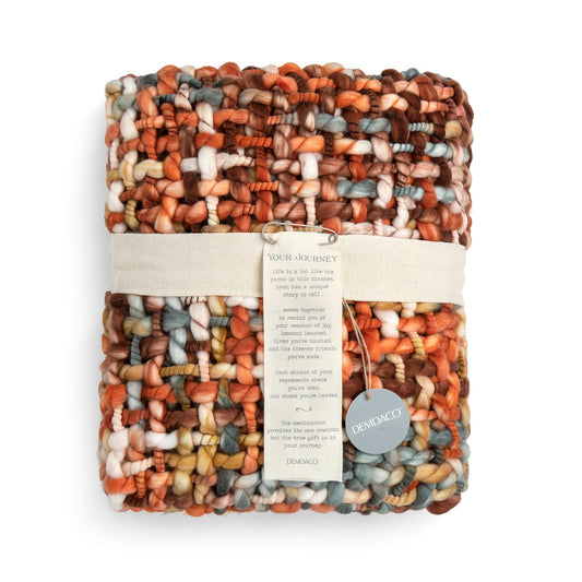 Demdaco Your Journey Woven Throw - Terracotta