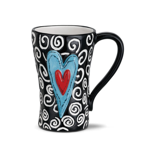 Demdaco White Swirls Mug