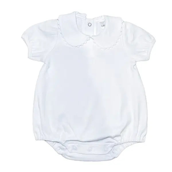 Scalloped Collar Bubble - White