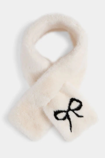 Coco+Carmen PullThrough Bow Scarf - White