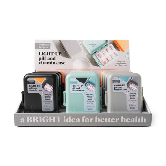 Wellness Keeper Light Up Pill and Vitamin Case