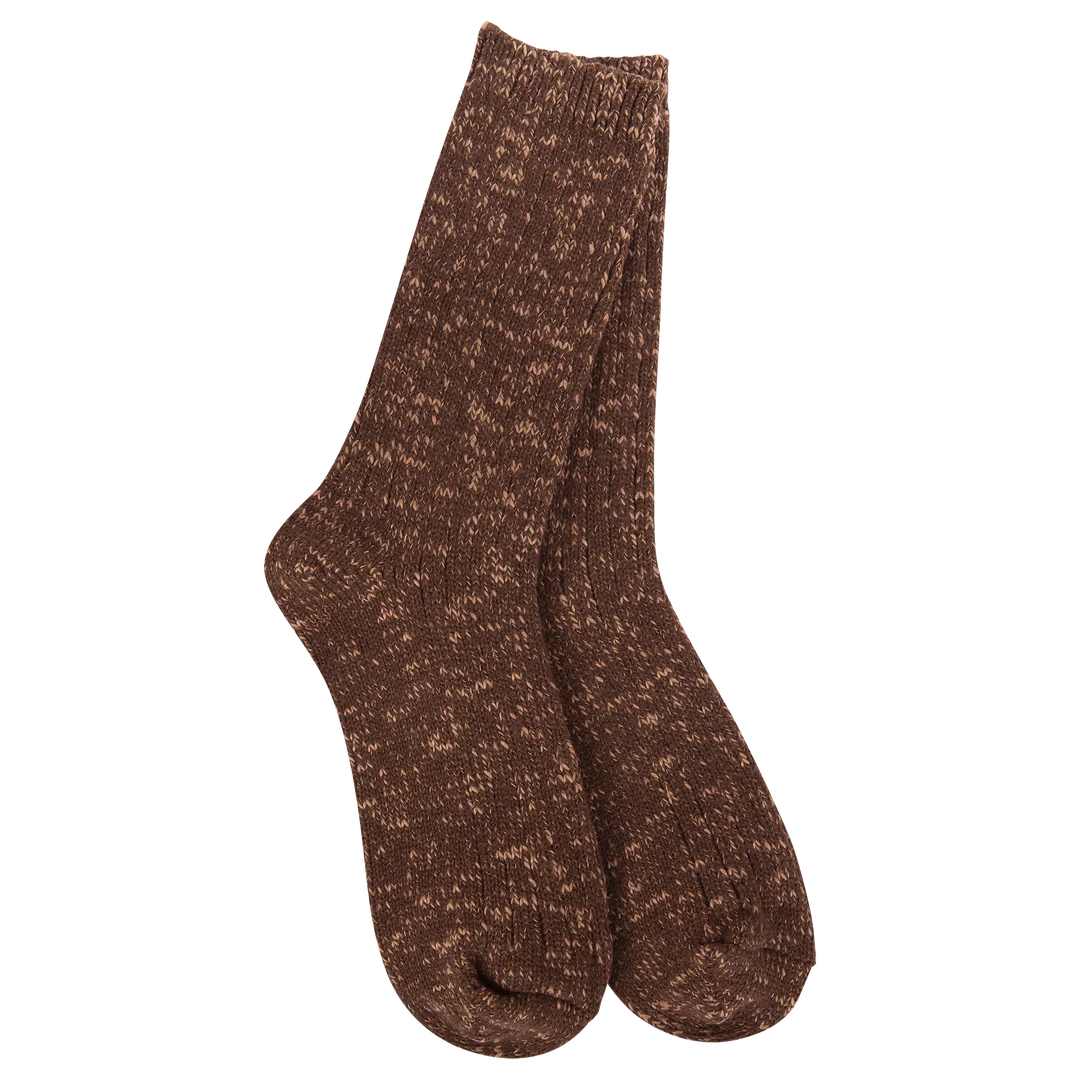World's Softest Socks Weekend Cotton Slub Marled Crew Socks