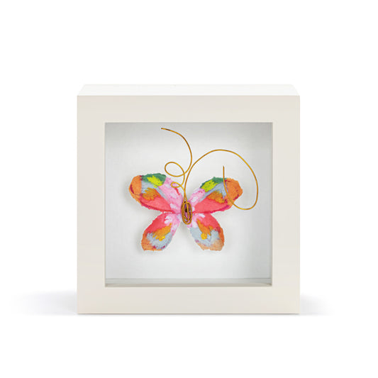Demdaco Pink Multi Butterfly Shadow Box