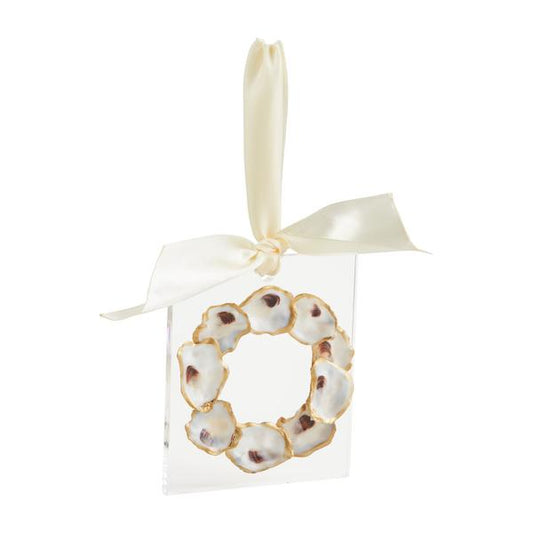 Mud Pie Wreath Acrylic Oyster Ornament